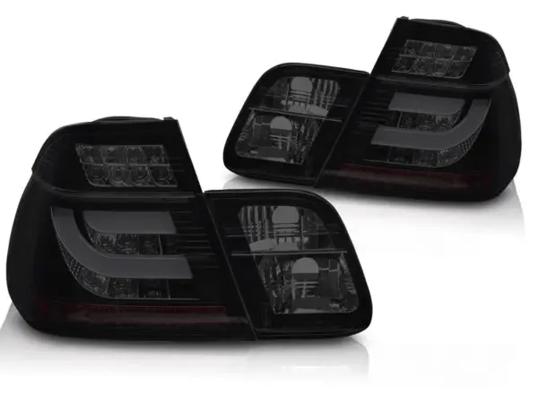 Baklykter BMW E46 98-01 Sedan LED Bar Svart/Røykfarget – bilde 2 av 2