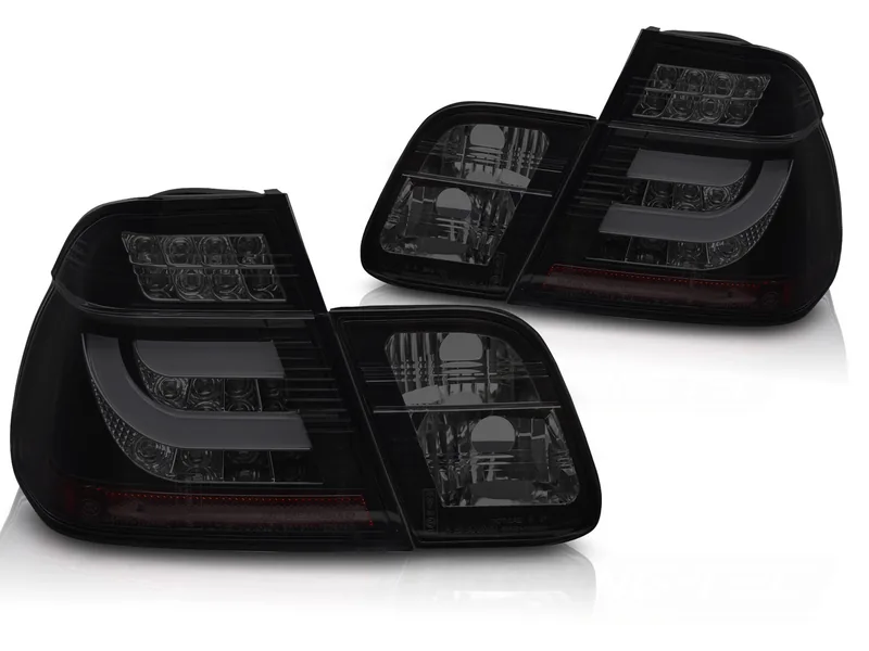 Baklykter BMW E46 98-01 Sedan LED Bar Svart/Røykfarget - Bilde 2