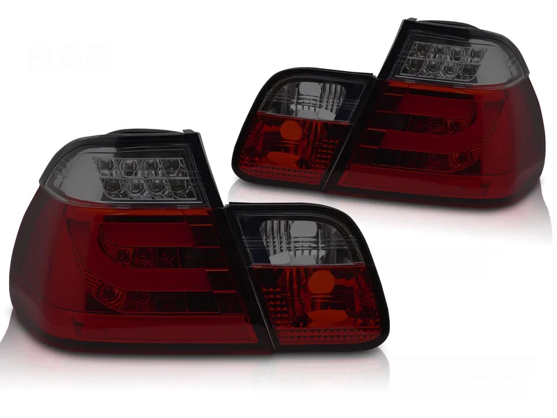 Baklykter BMW E46 98-01 Sedan LED Bar Rød/Røykfarget - Bilde 2