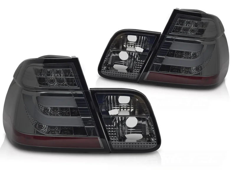 Baklykter BMW E46 98-01 Sedan LED Bar Røykfarget - Bilde 2