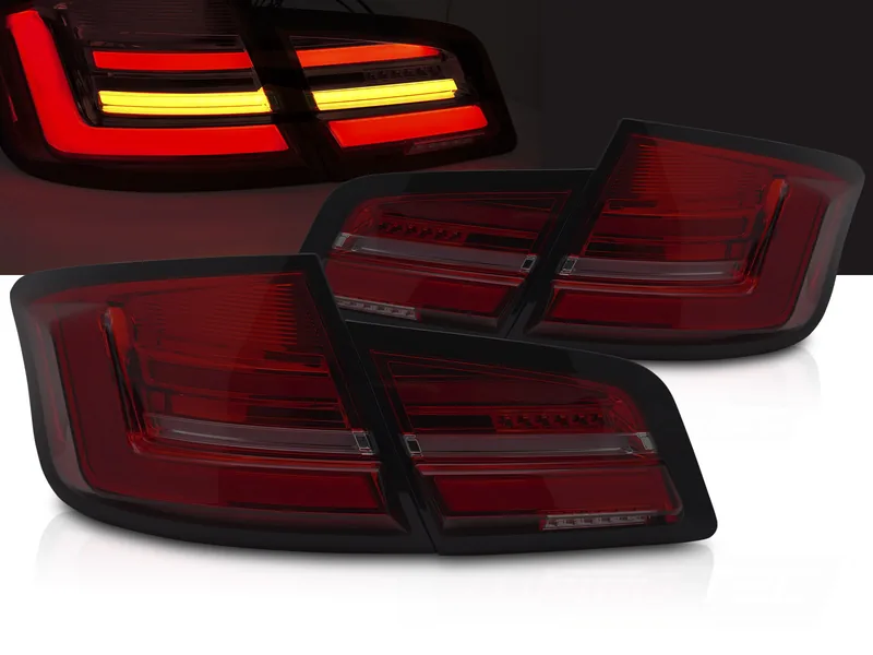 Baklykter BMW F10 10-13 Full LED SEQ Rød/Røykfarget