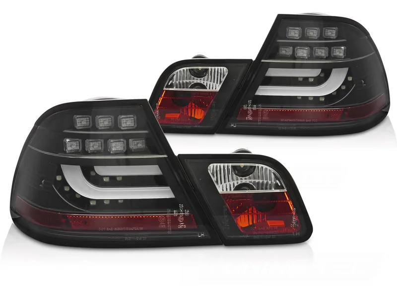 Baklykter BMW E46 99-03 Coupé LED Bar Svart - Bilde 2