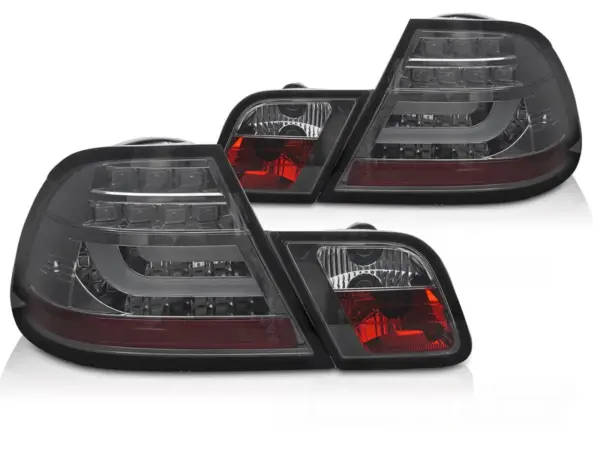 Baklykter BMW E46 99-03 Coupé LED Bar Røykfarget – bilde 2 av 2