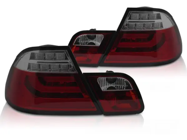 Baklykter BMW E46 99-03 Coupé LED Bar Rød/Røykfarget – bilde 2 av 2