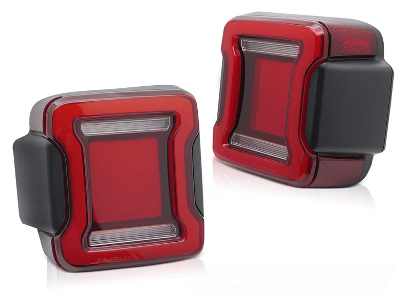 Baklykter Jeep Wrangler JL 18-23 LED SEQ Rød - Bilde 2
