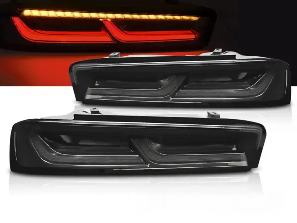 Baklykter Chevrolet Camaro 16-18 LED SEQ Svart/Røykfarget – bilde 1 av 2