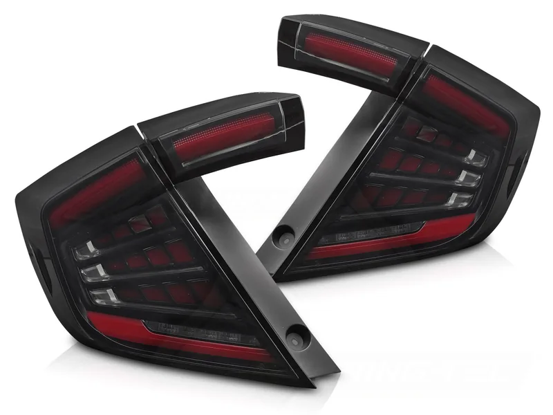 Baklykter Honda Civic X 16-21 Hatchback LED Bar SEQ Røykfarget - Bilde 2