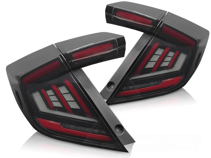 Baklykter Honda Civic X 16-21 Hatchback LED Bar SEQ Røykfarget - Bilde 2