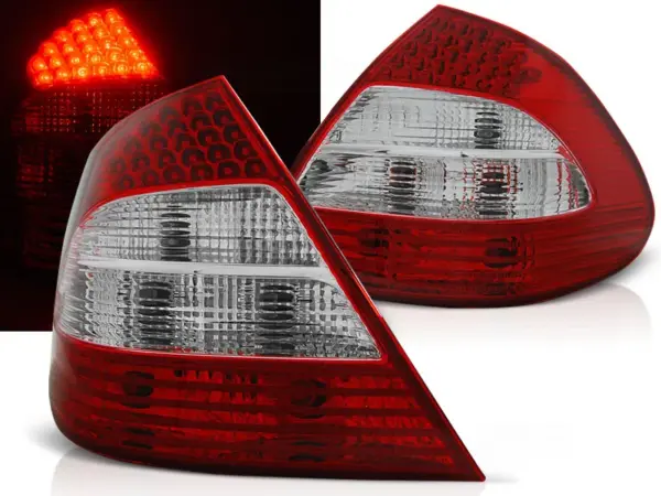 Baklykter Mercedes W211 E-Class 03.02-04.06 Sedan LED Rød/Hvit – bilde 1 av 2