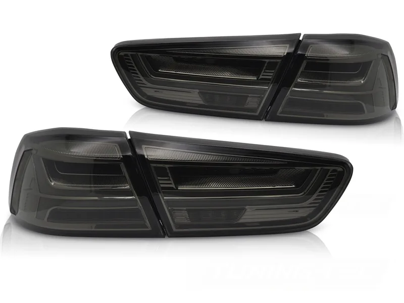 Baklykter Mitsubishi Lancer 8 Sedan 08-16/Lancer EVOLUTION X 07-16 LED SEQ Røykfarget - Bilde 2