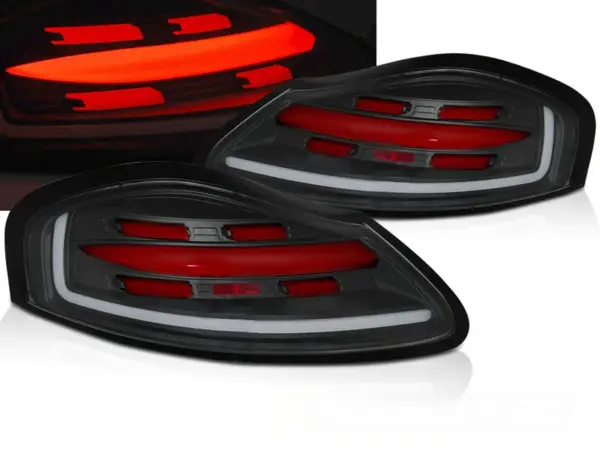 Baklykter Porsche BOXSTER 986 96-04 LED Bar SEQ Svart – bilde 1 av 2