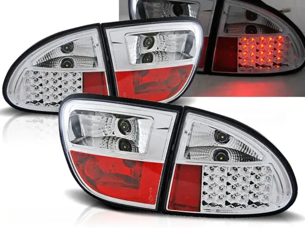 Baklykter Seat Leon 04.99-08.04 LED Krom – bilde 1 av 2