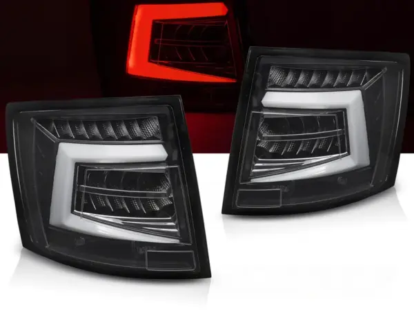 Baklykter Skoda Octavia III 12-20 SW OEM BULB Stasjonsvogn LED Bar SEQ Svart – bilde 1 av 2