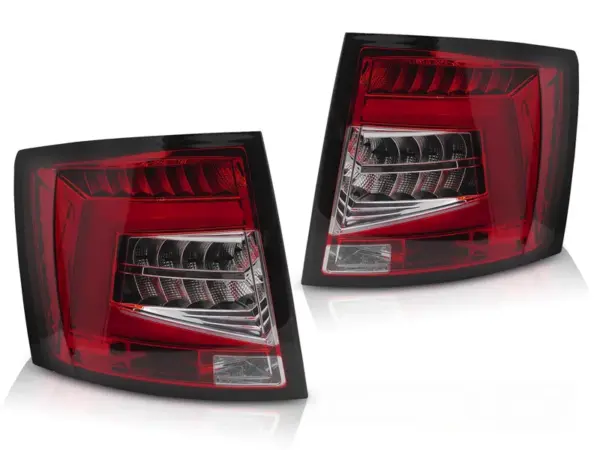 Baklykter Skoda Octavia III 16-20 SW OEM Stasjonsvogn LED Bar SEQ Rød/Hvit – for original LED – bilde 2 av 2