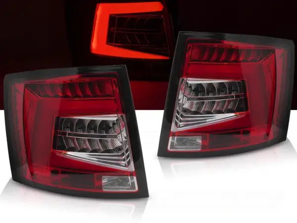 Baklykter Skoda Octavia III 16-20 SW OEM Stasjonsvogn LED Bar SEQ Rød/Hvit – for original LED – bilde 1 av 2