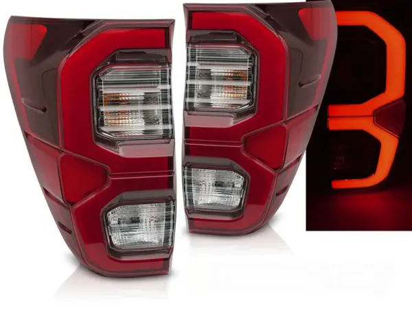 Baklykter Toyota HILUX 16-20 LED Bar Rød – bilde 1 av 2