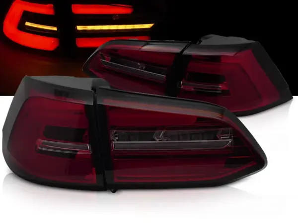 Baklykter VW Golf 7 13-17 SW Variant LED SEQ Rød/Røykfarget – for original LED – bilde 1 av 2