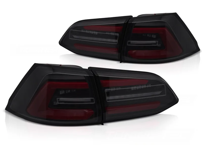 Baklykter VW Golf 7 17-19 SW Variant LED SEQ Svart/Røykfarget - Bilde 2