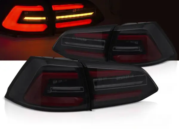 Baklykter VW Golf 7 17-19 SW Variant LED SEQ Svart/Røykfarget – bilde 1 av 2