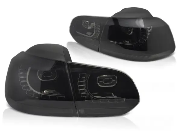 Baklykter VW Golf 6 08-13 Hatchback LED SEQ Røykfarget – bilde 2 av 2
