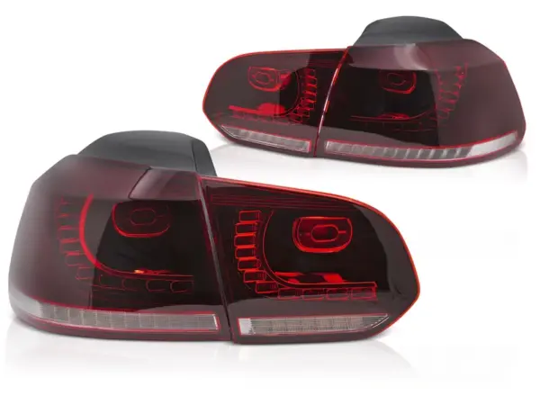 Baklykter VW Golf 6 08-13 Hatchback LED SEQ Rød/Hvit – bilde 2 av 2