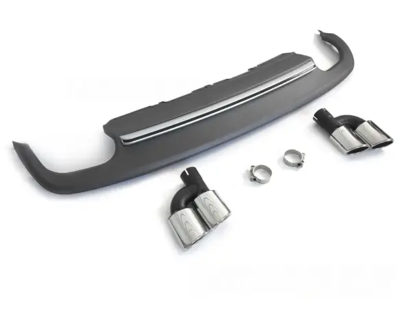 Diffuser Audi A5 8T 8F 11-16 S Style Dobbel Utgang Sølv