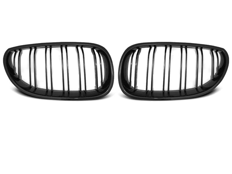 Grill Bmw E60/E61 07.03-10 Glossy Black Double Bar M-Look - Bilde 2